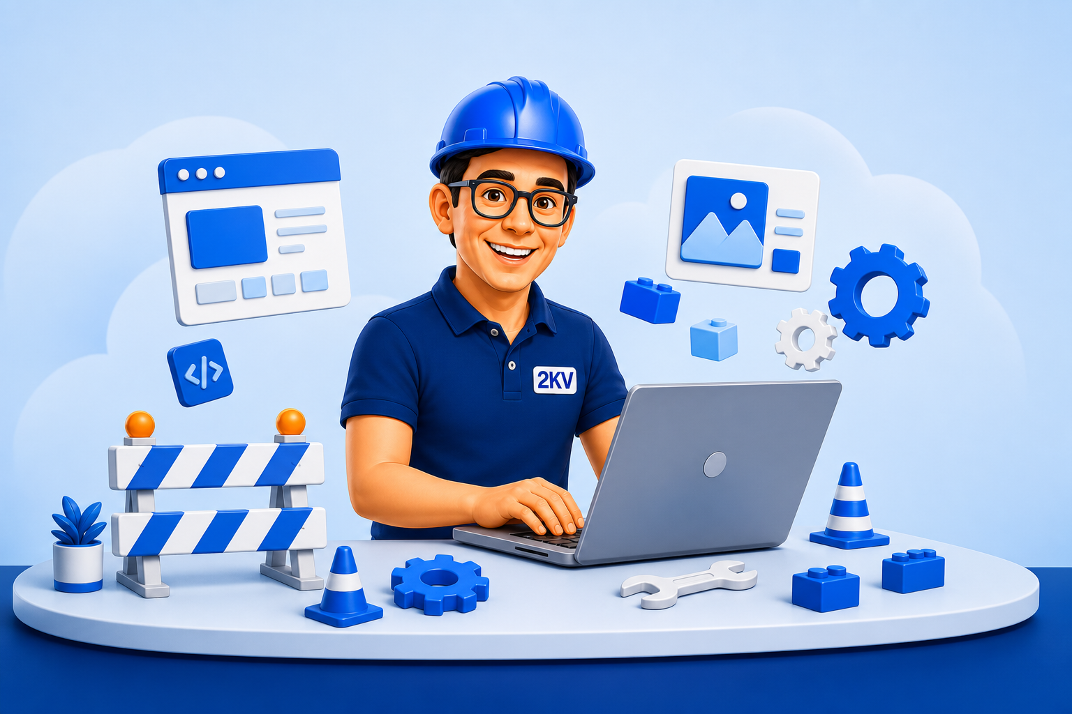 Een 2KV ICT-specialist bouwt aan de nieuwe website